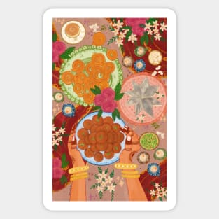 Indian sweets illustration Sticker